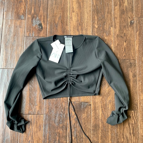 Zara Tops - ZARA Tech Crop Top